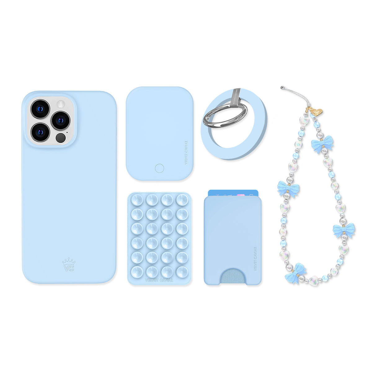 Cotton Candy Blue iPhone Bundle Set