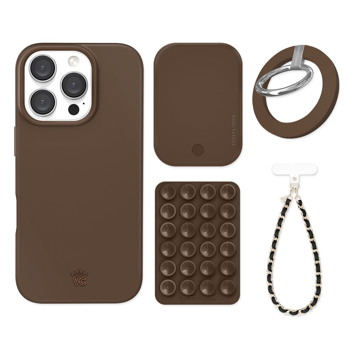 Espresso Brown iPhone Bundle Set - Grip