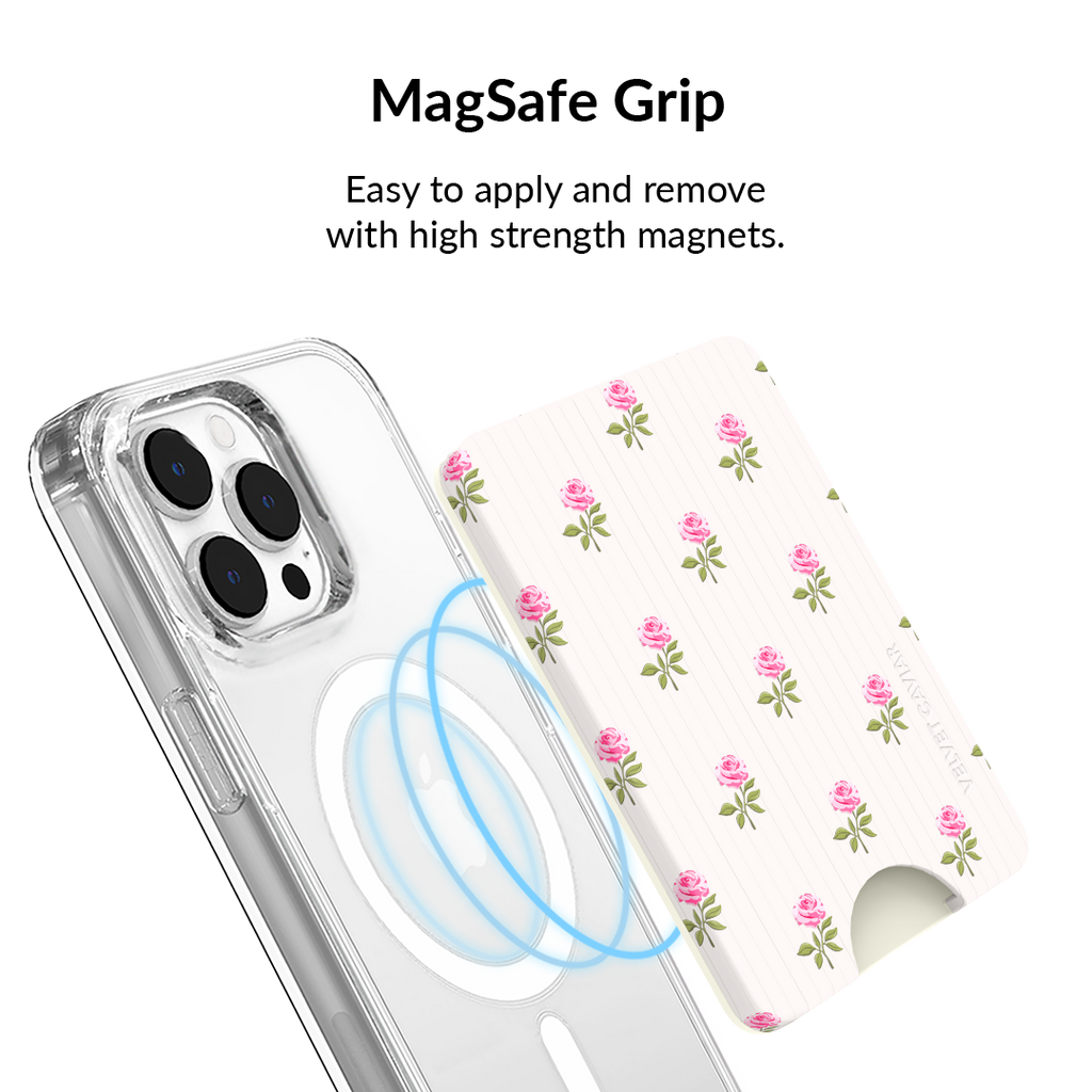 Pink Peony Floral MagSafe Wallet