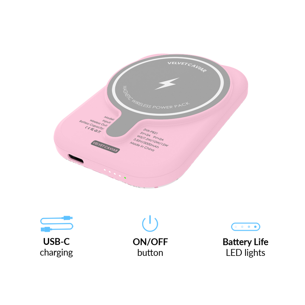 Lovely Pink Bows MagSafe Battery Power Pack