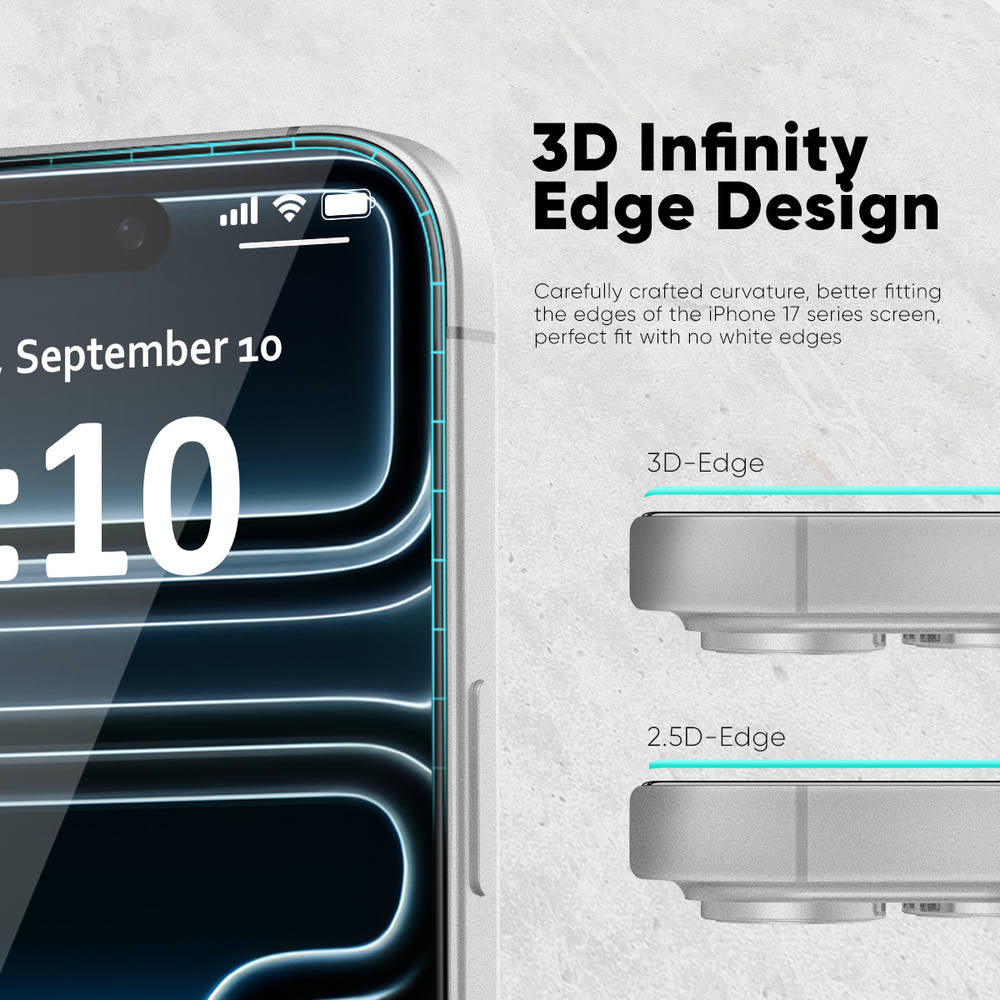 NanoArmour ONETIME PRO Anti Reflective PolarSpectra 3D Infinity Edge – iPhone 17 / 16 / 15 Series