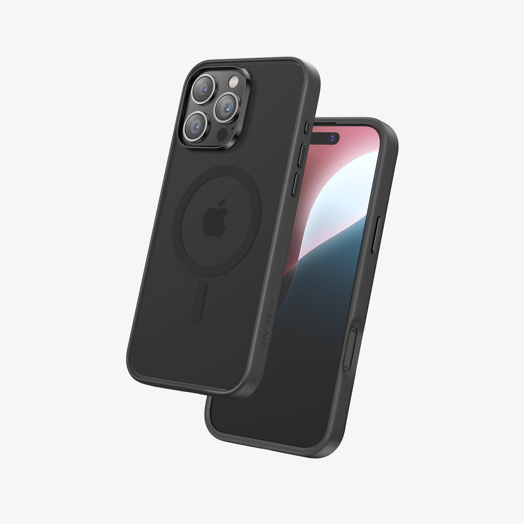 FLOLAB Surtect Tri-Fusion MagSafe Compatible Case – iPhone 16 Series (Matte Black Frost)