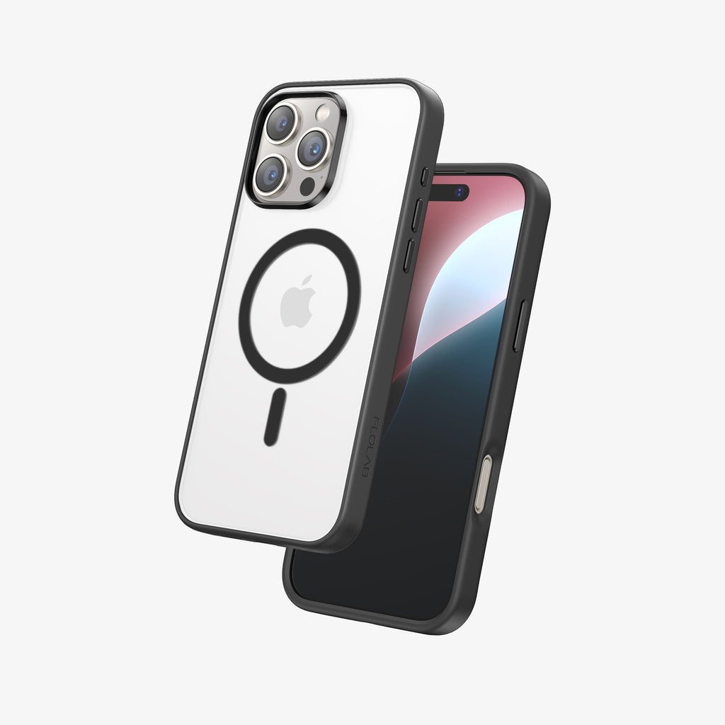 FLOLAB Surtect Tri-Fusion MagSafe Compatible Case – iPhone 16 Series (Black Frost)
