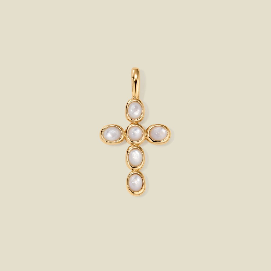 Mother of Pearl Cross Charm