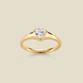 CZ Heart Signet Ring