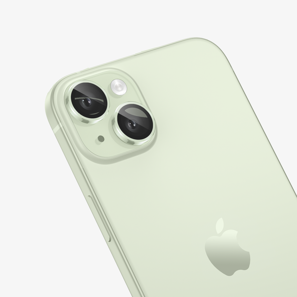 FLOLAB NanoArmour Camera Protector Anti Reflective – iPhone 15 / 15 Plus (Green)