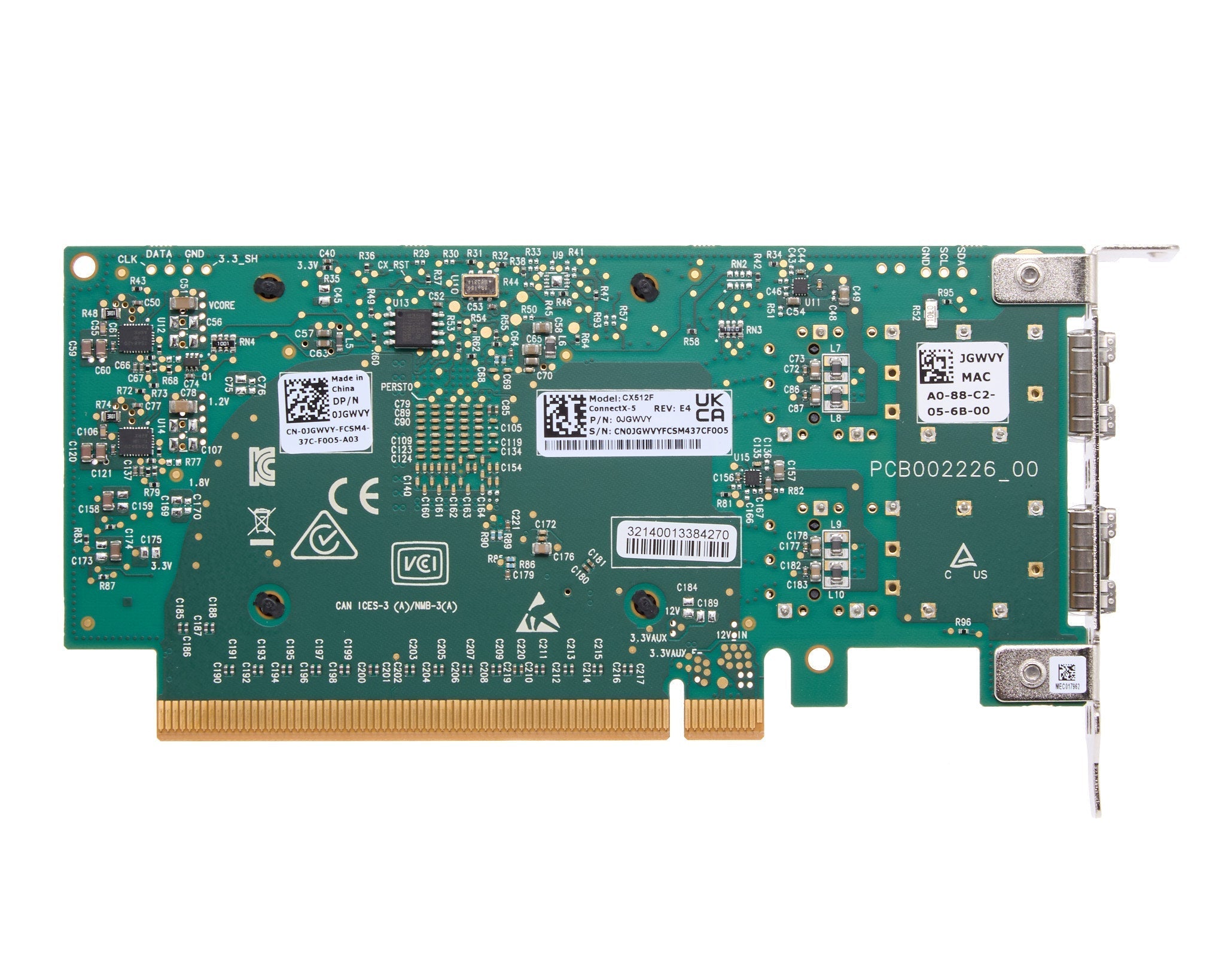 Dell Mellanox CX512F ConnectX-5 Dual Port 25GB SFP28 Low Profile