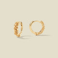 July CZ Birth Flower Huggie Hoop Earrings