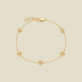 June CZ Birth Flower Station Bracelet