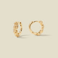 June CZ Birth Flower Huggie Hoop Earrings