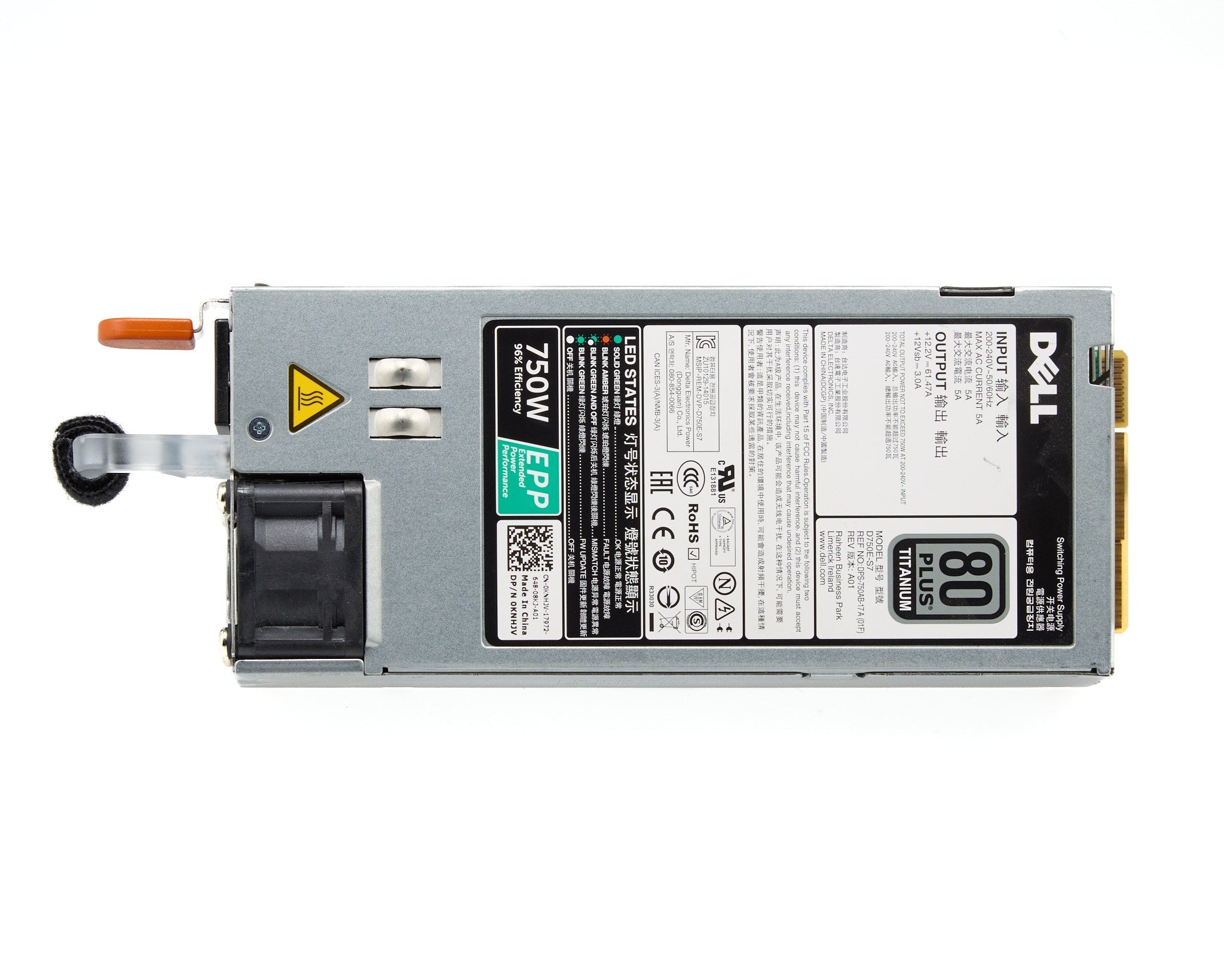 Dell 750W Titanium Efficiency Power Supply for 13G & 14G (200-240VAC only)
