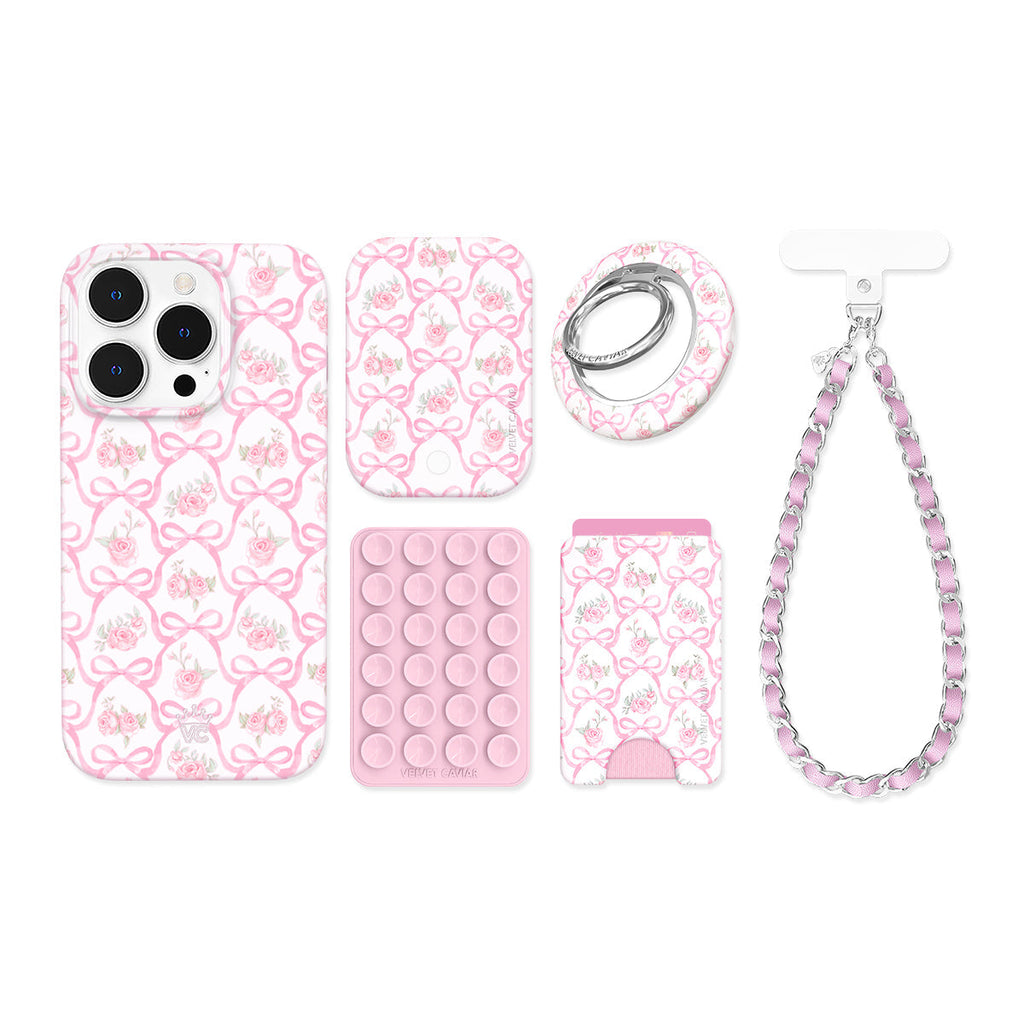 Lovely Pink Bows iPhone Bundle Set
