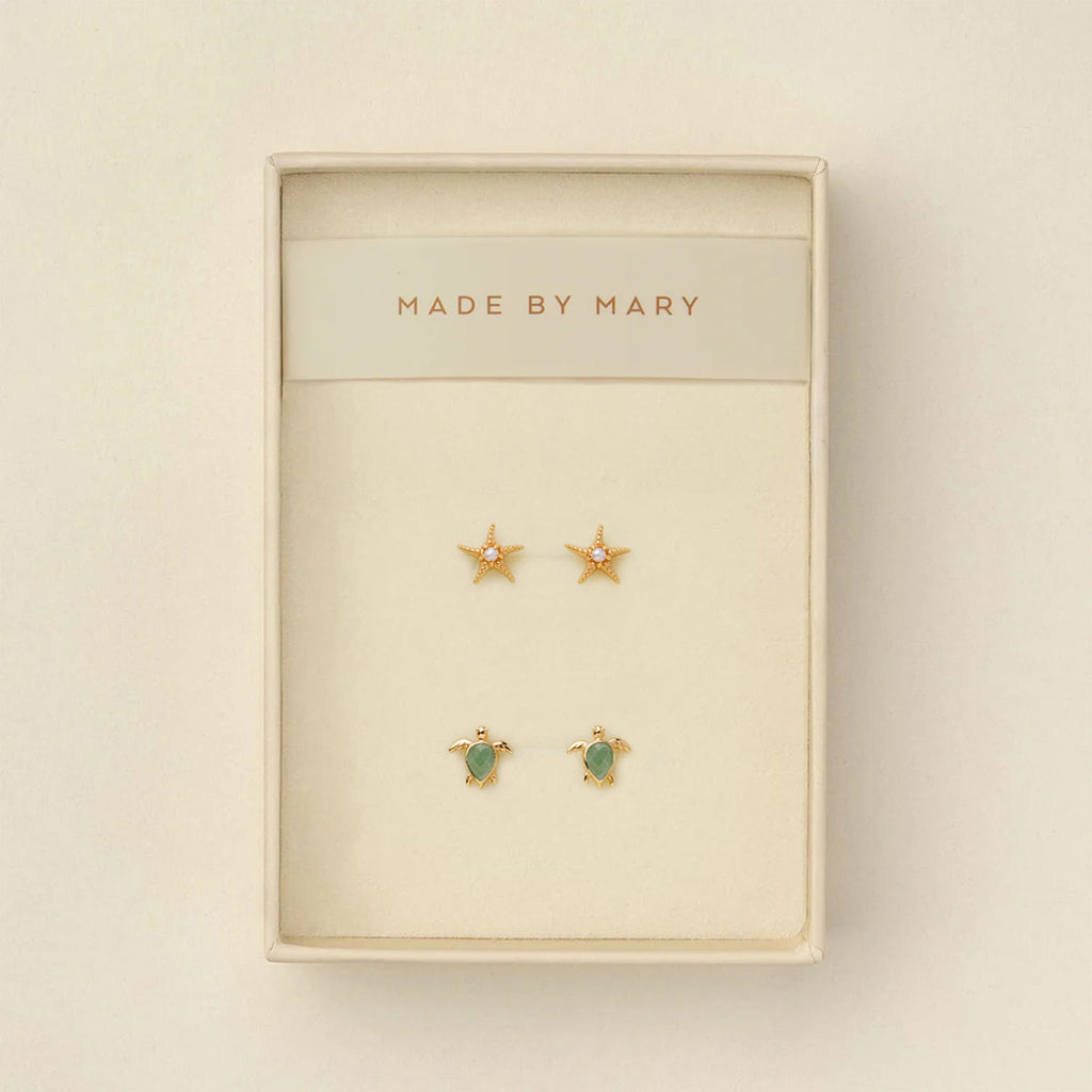 Low Tide Turtle Stud Earrings Set