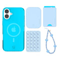 Neon Blue iPhone Bundle Set - Wallet