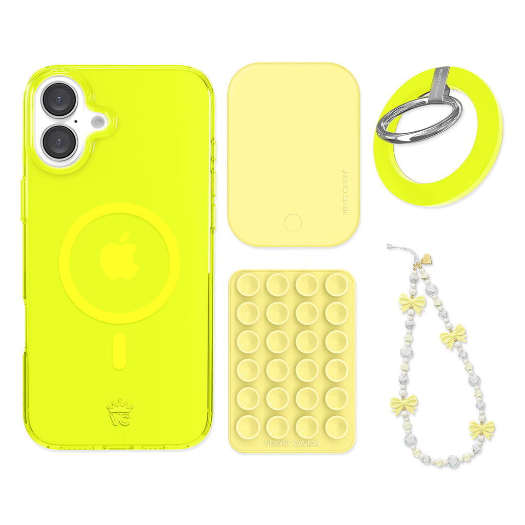 Neon Yellow iPhone Bundle Set - Grip