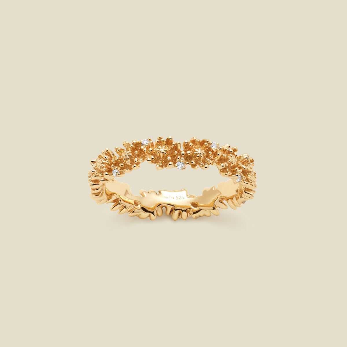 November CZ Birth Flower Eternity Ring