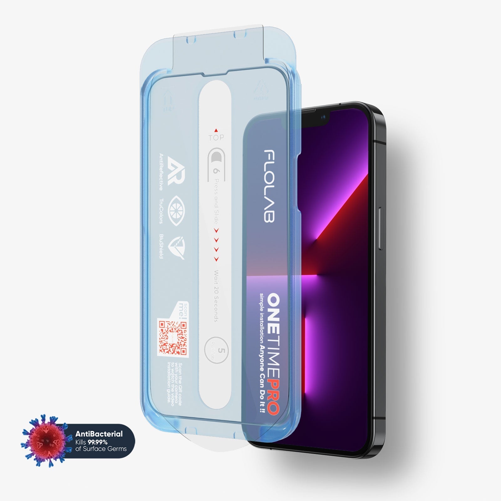 NanoArmour ONETIME PRO Blue Light + Anti Reflective Infinity Edge – iPhone 15 / 14 / 13 Series