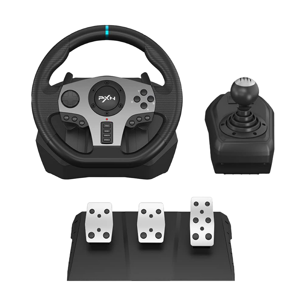 PXN V9 Universal USB Sim Racing Wheel with 3 Pedals and Shifter