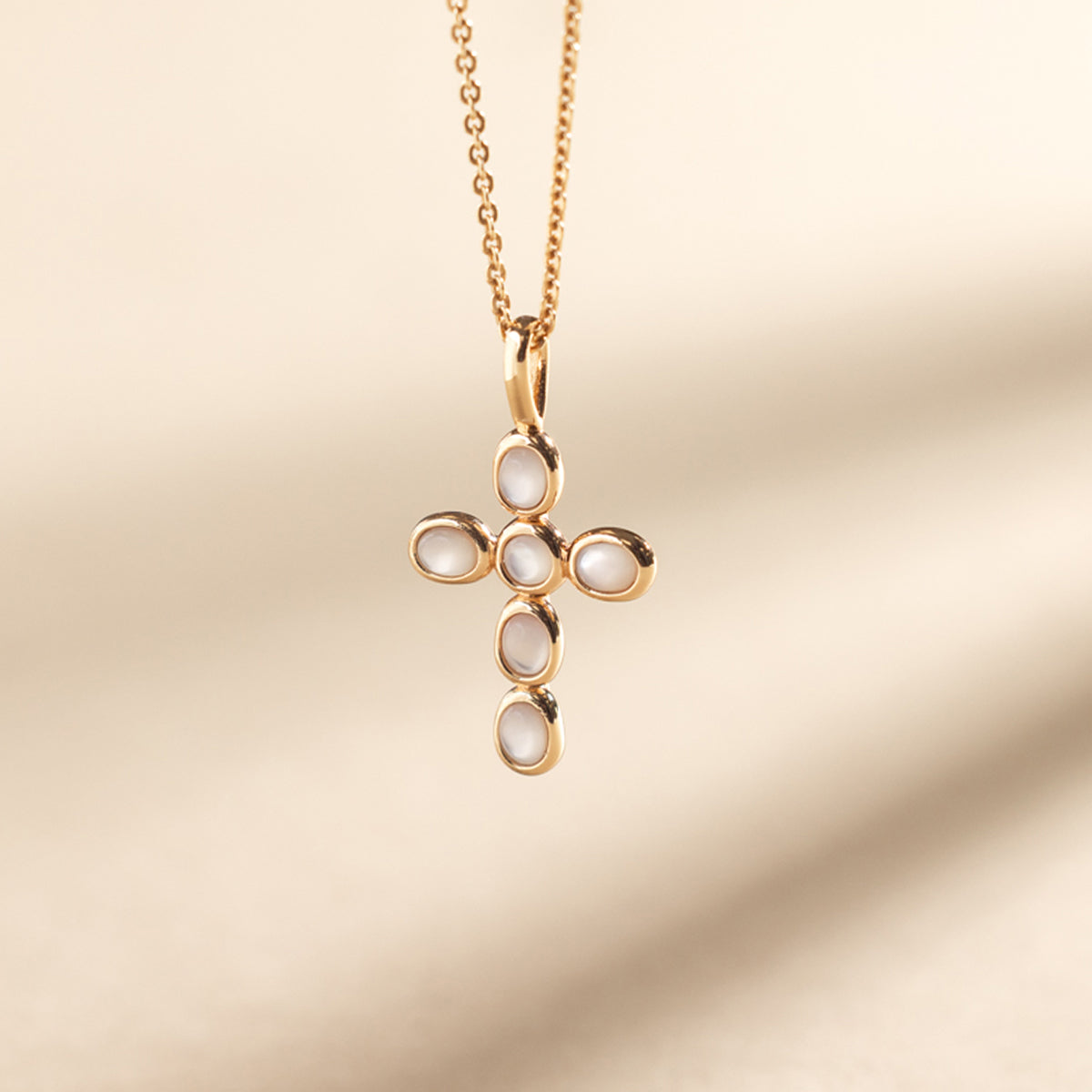 Mother of Pearl Cross Charm - Image 3
