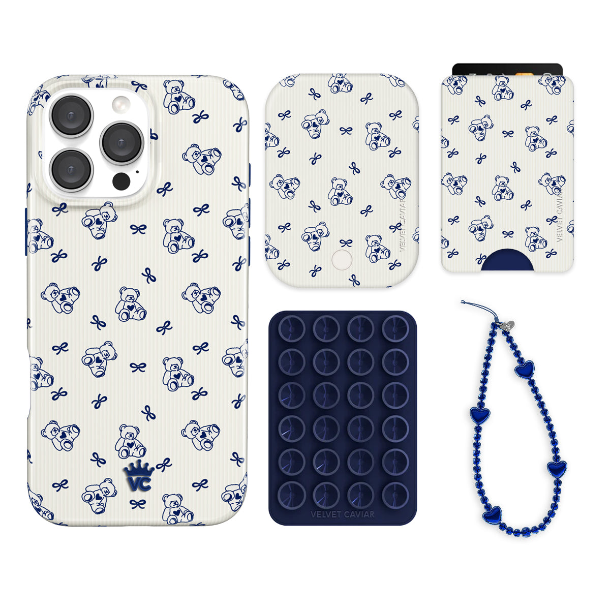 Preppy Teddy iPhone Bundle Set - Wallet