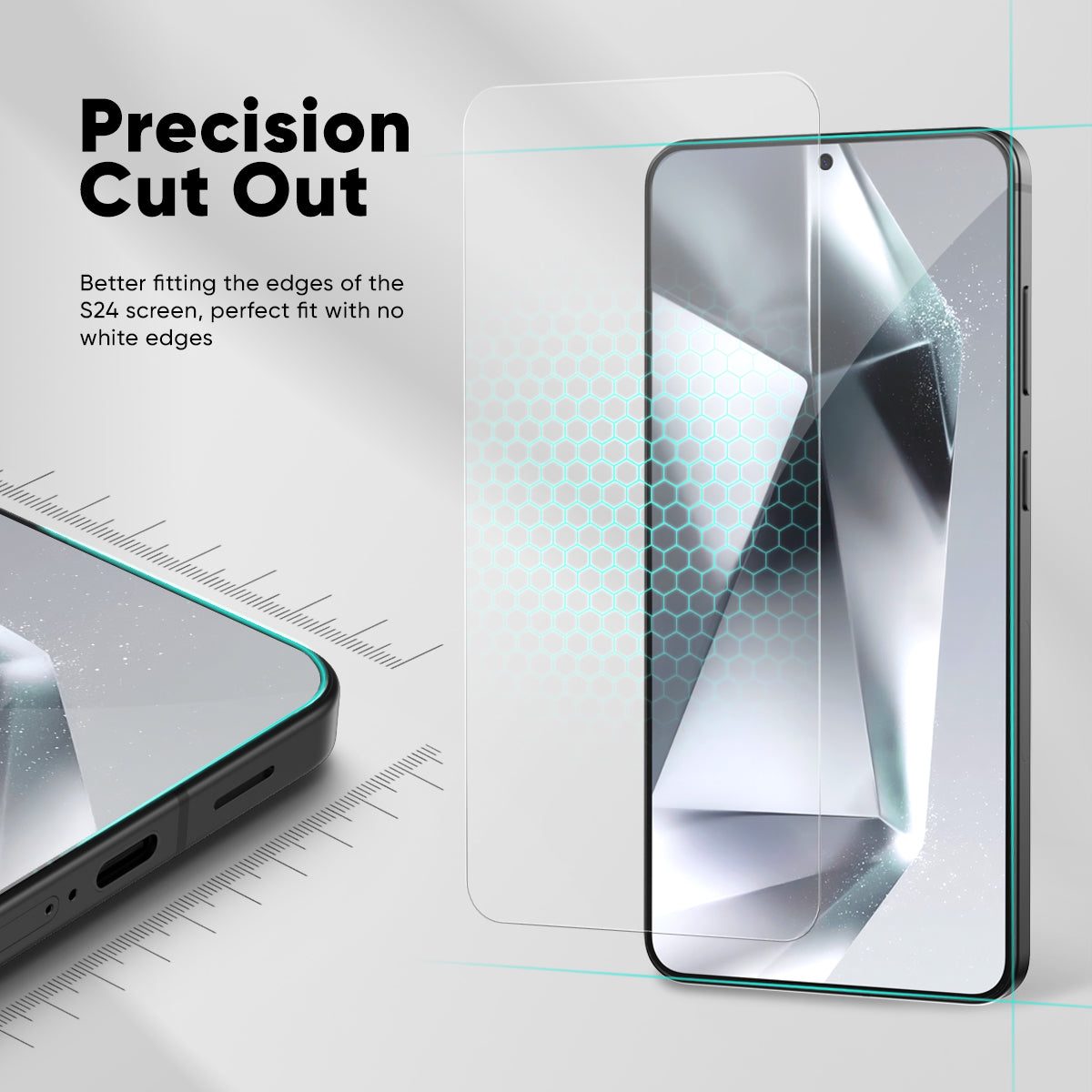 FLOLAB ONETIME NanoArmour 2-Pack Ultra Clear Screen Protector – Samsung Galaxy S25 (Compatible with S24)