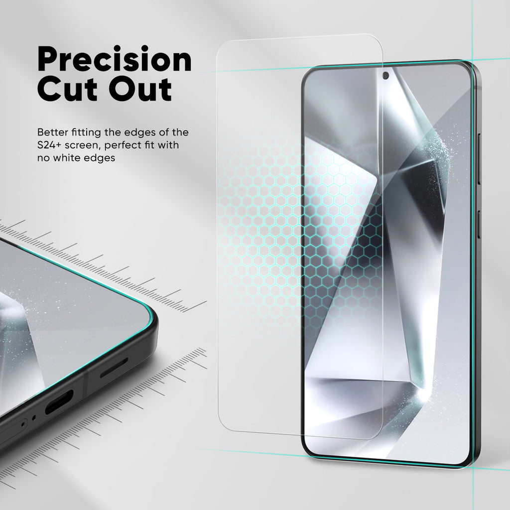 FLOLAB ONETIME NanoArmour 2-Pack Ultra Clear Screen Protector – Samsung Galaxy S24 Plus