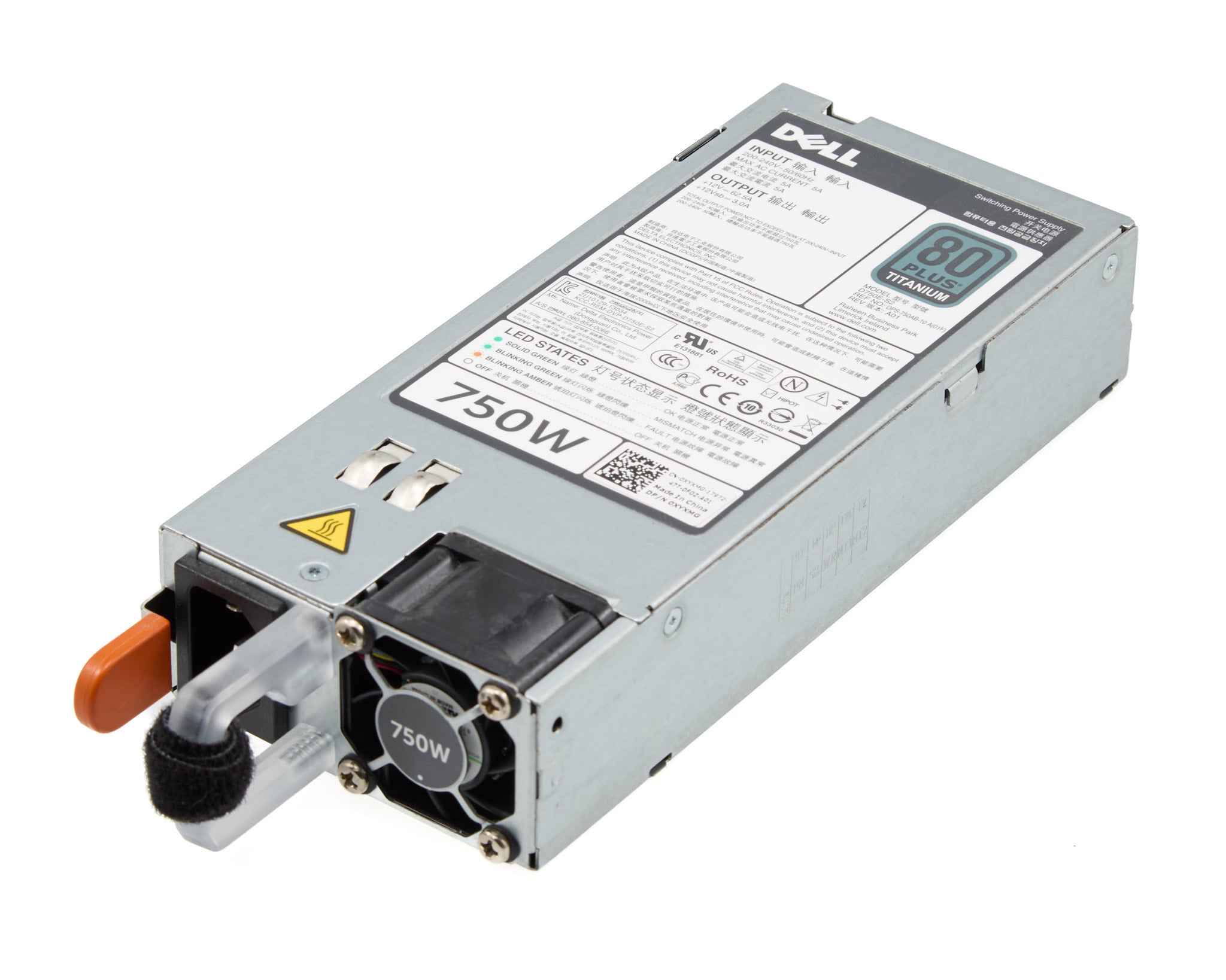 Dell 750W Titanium Efficiency Power Supply for 12G (200-240VAC only)