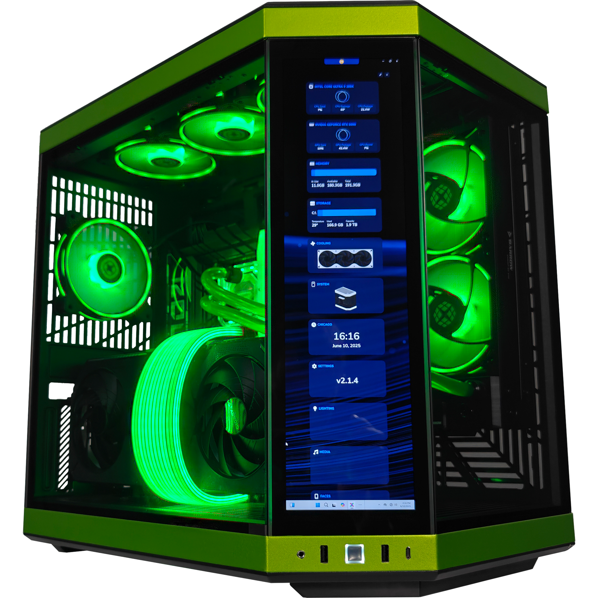 Y70 Mean Green Ready to Ship Gaming PC