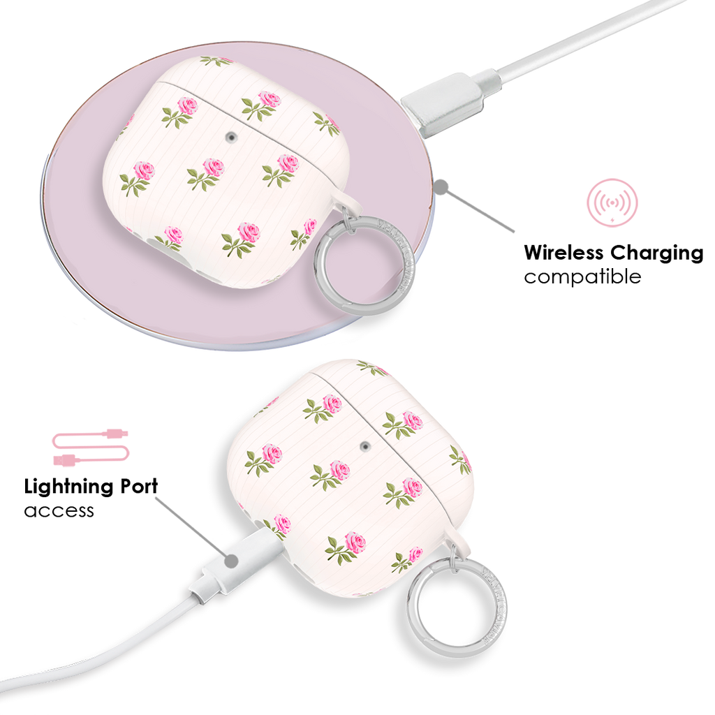 Pink Peony Floral AirPod Case