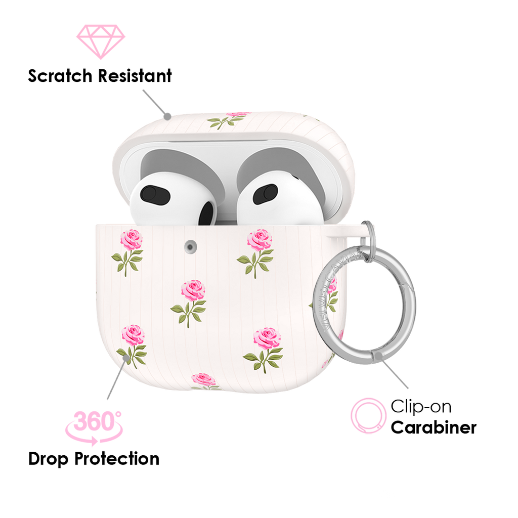 Pink Peony Floral AirPod Case