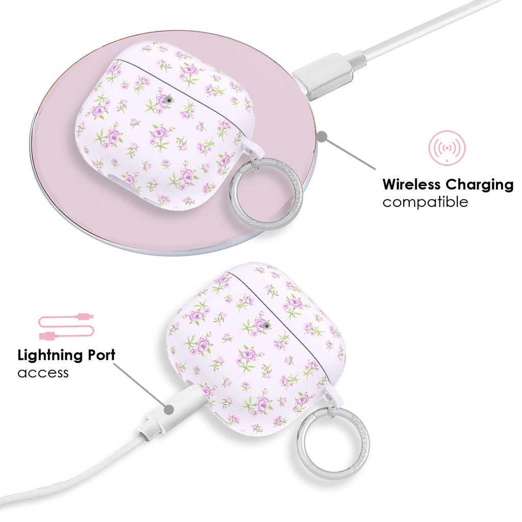 Dainty Lilac Floral AirPod Case