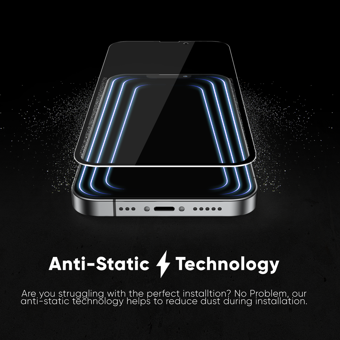 FLOLAB NanoAmour for iPhone 13 Anti Glare Screen Protector Anti-Dust Edge-to-Edge