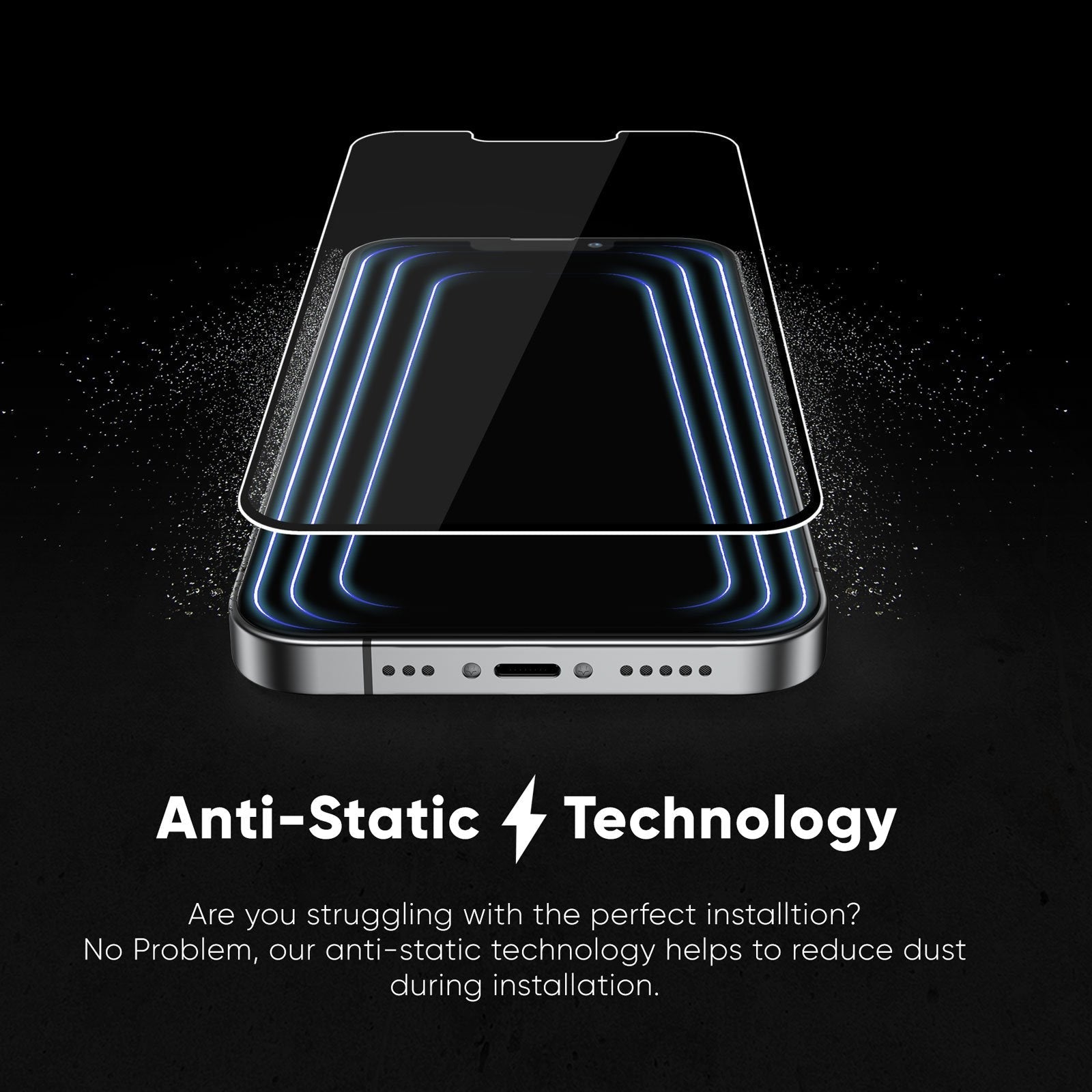 NanoArmour for iPhone 13 Screen Protector Anti-Dust Edge-to-Edge