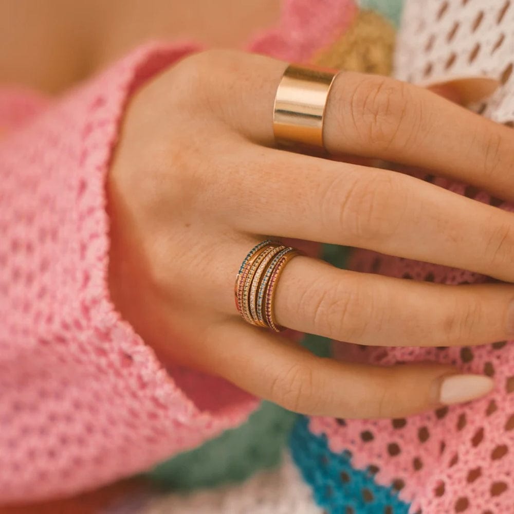 April Birthstone Stacking Ring - Image 2