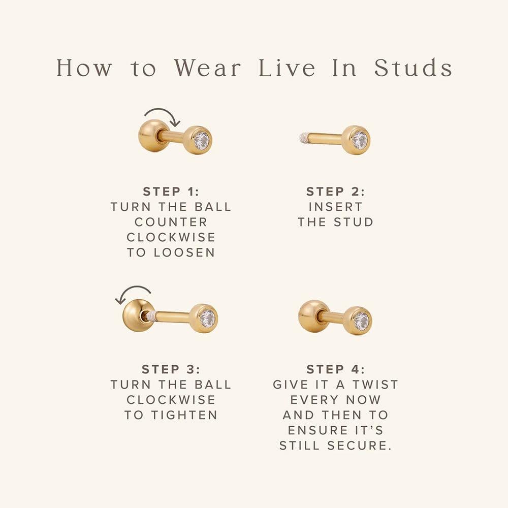 Mini Bar Stud Earrings - Image 5