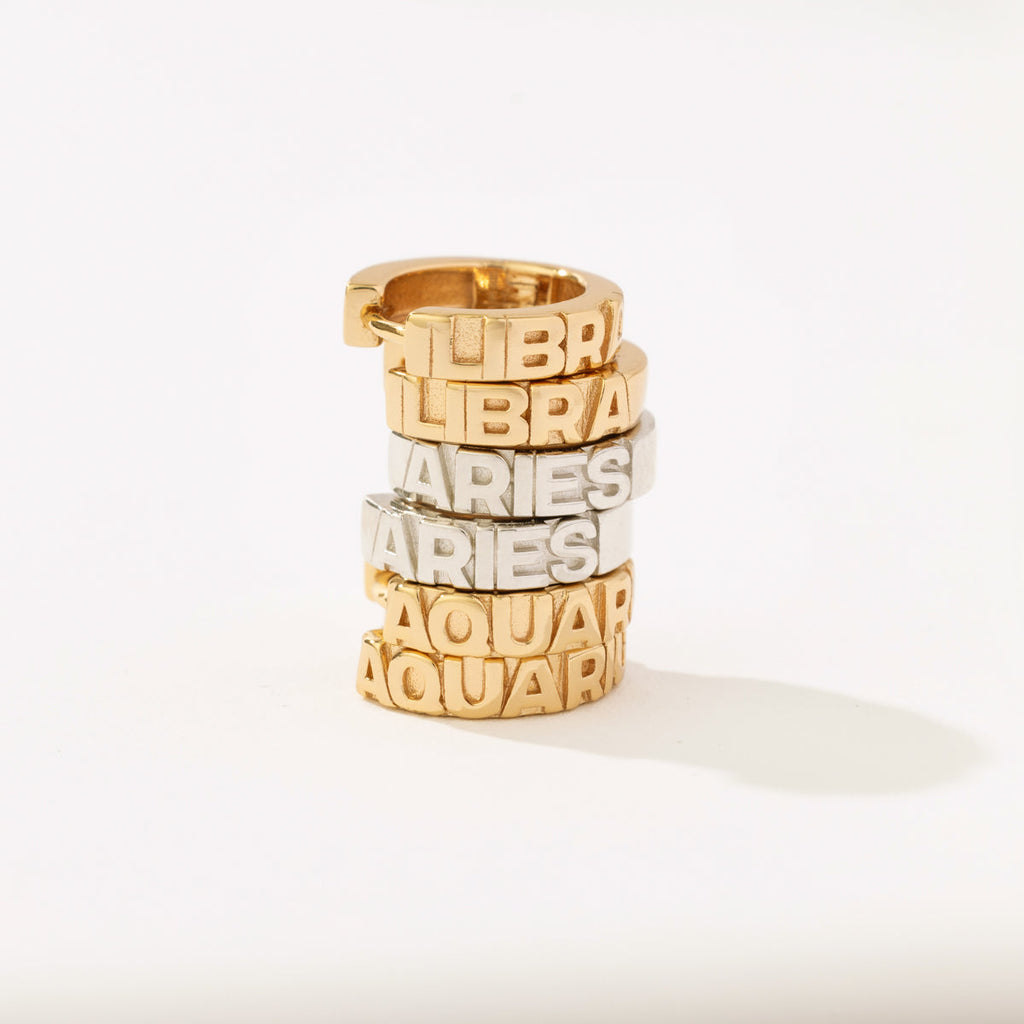 Aries Huggie Hoop Earrings | Final Sale - Image 3