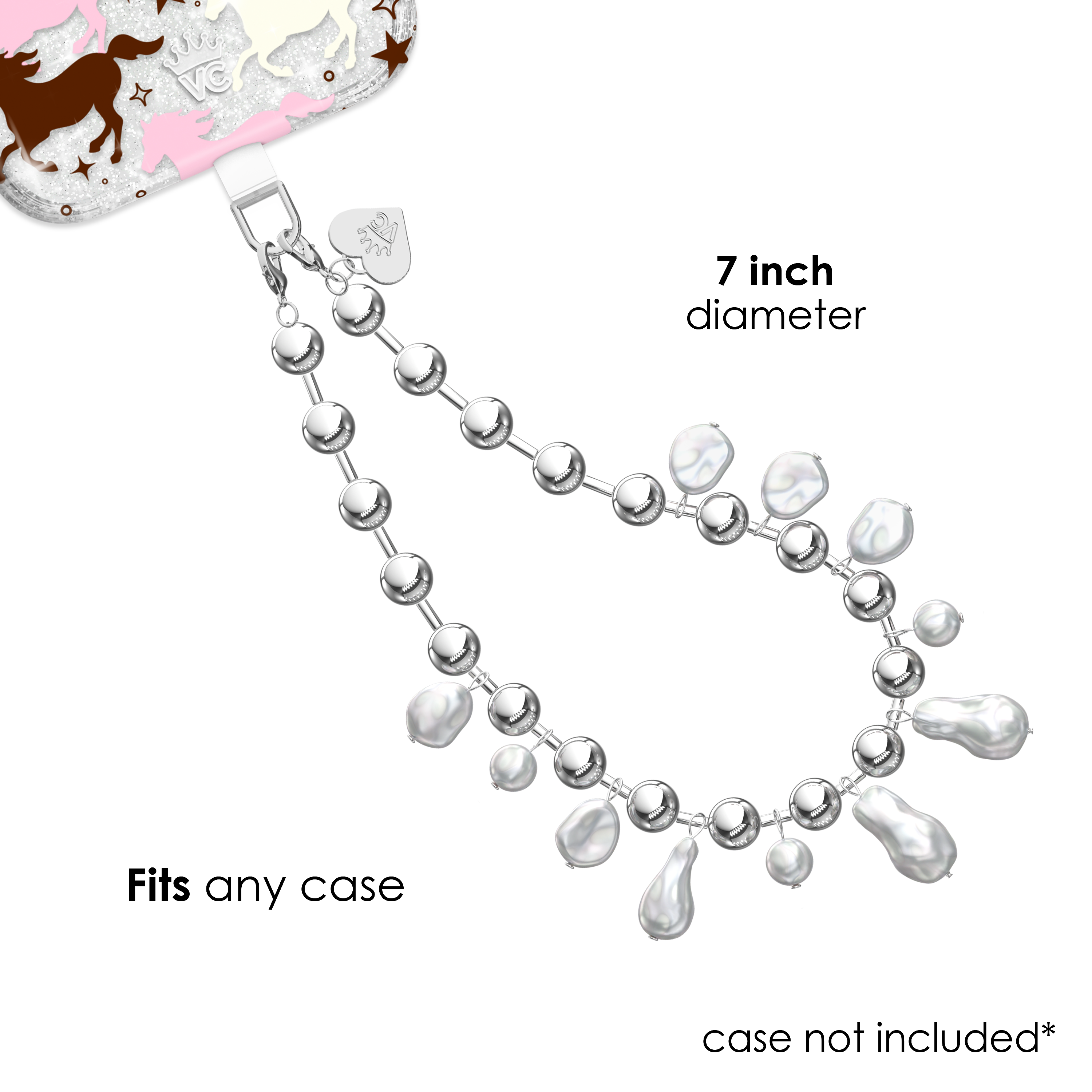 Pearl Drip Chain Phone Charm