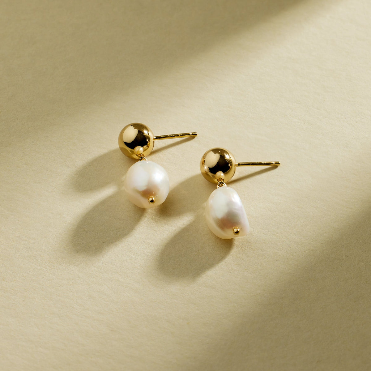 Drop Pearl Stud Earrings | Final Sale - Image 3