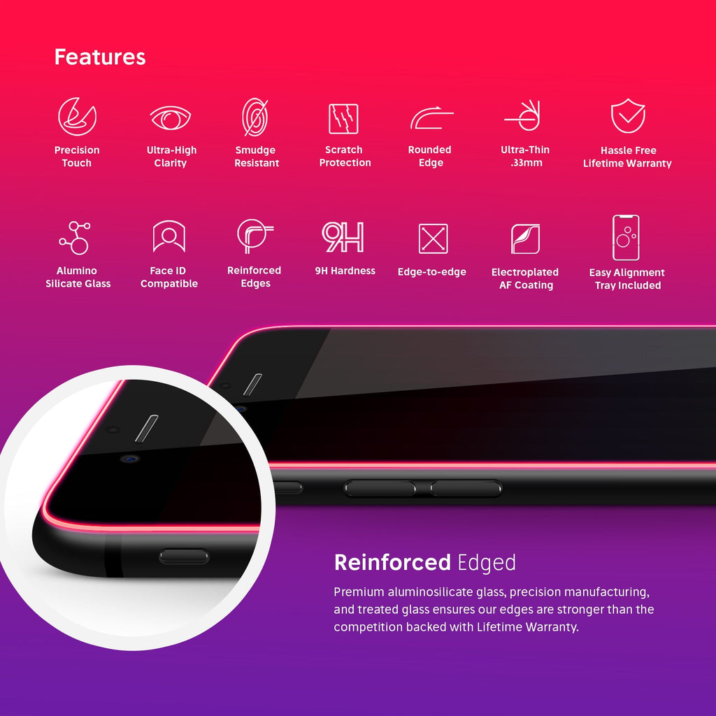 NanoArmour (2020) Best for iPhone SE Privacy Screen Protector Edge-to-Edge