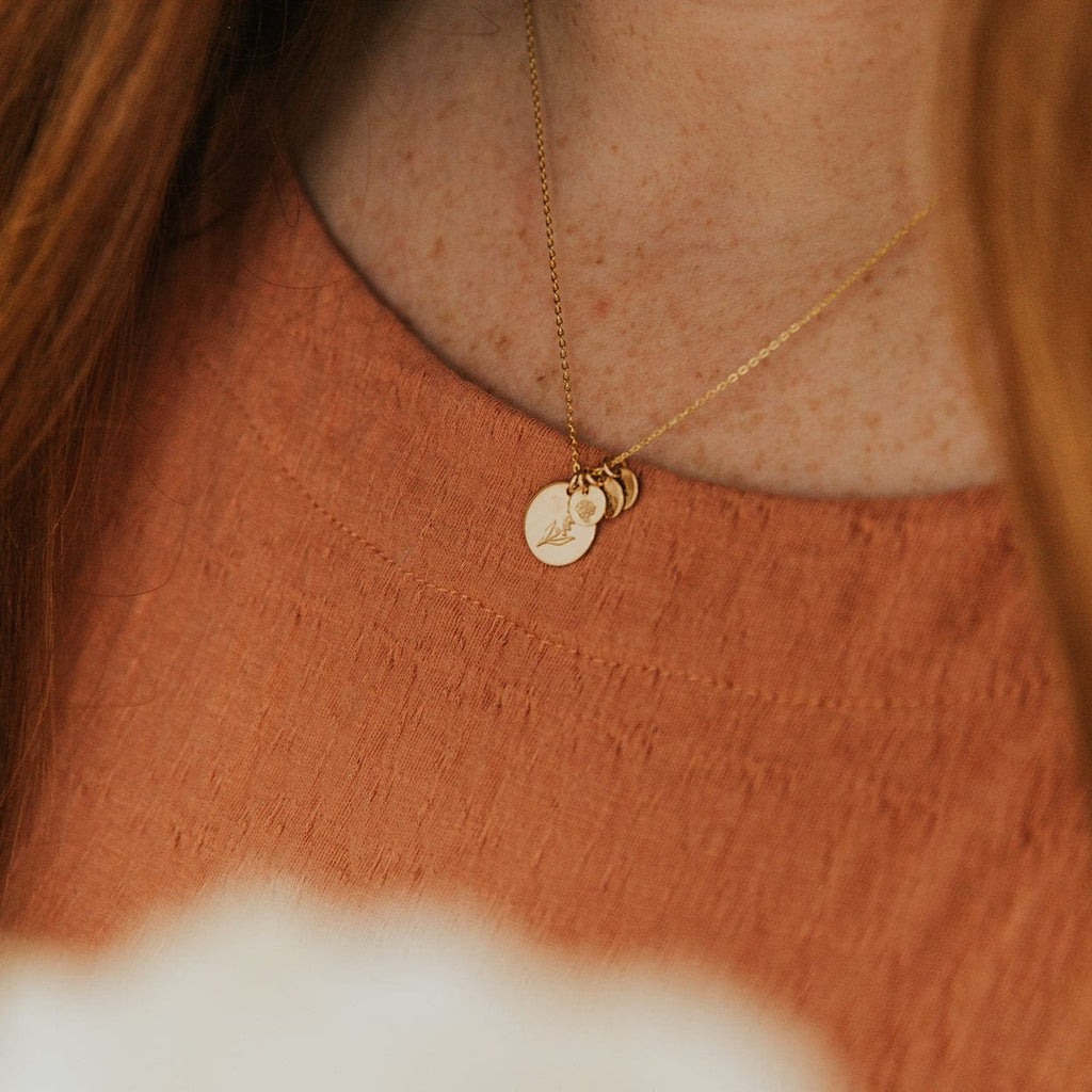 Big & Little Blooms Disc Necklace - Image 2