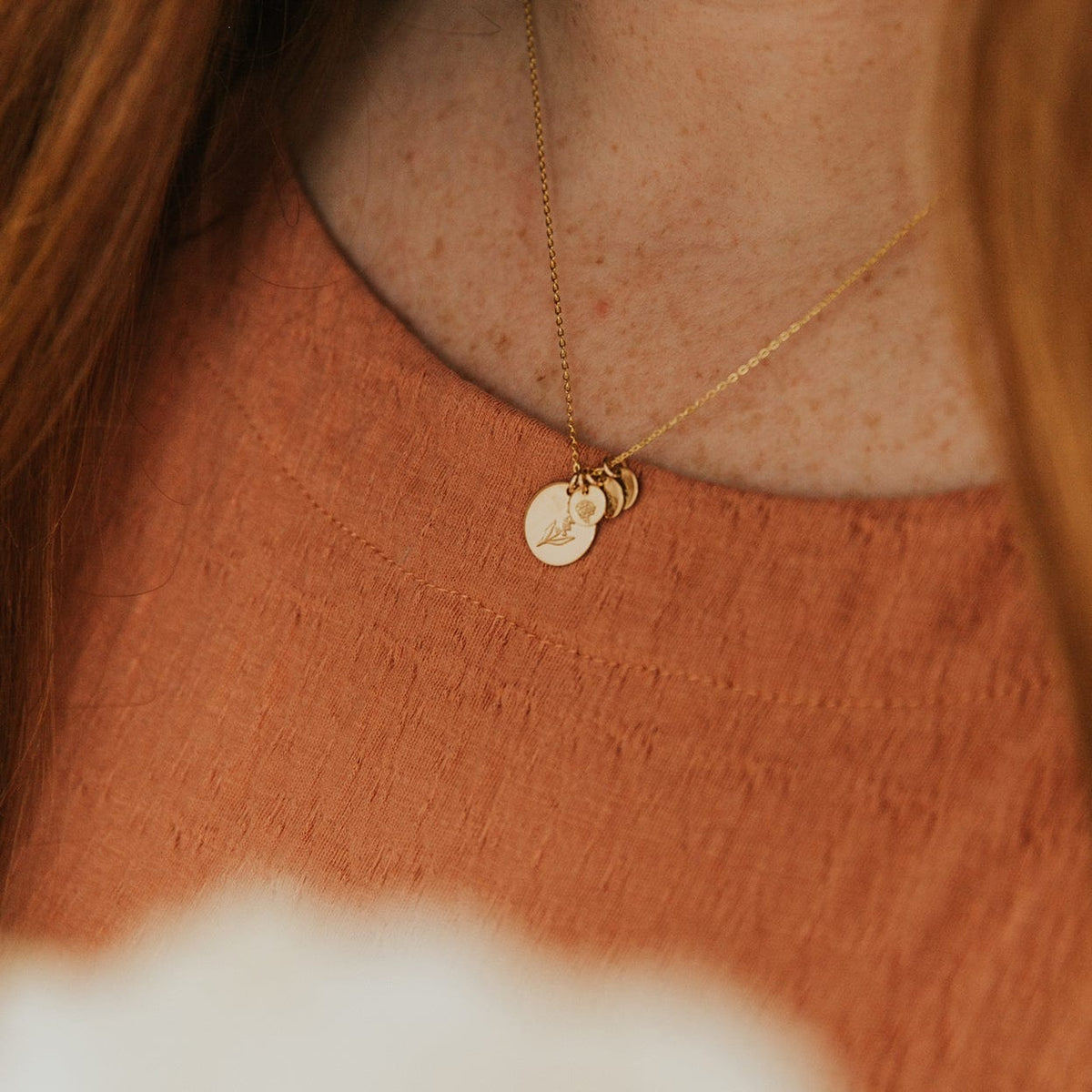Big & Little Blooms Disc Necklace - Image 2