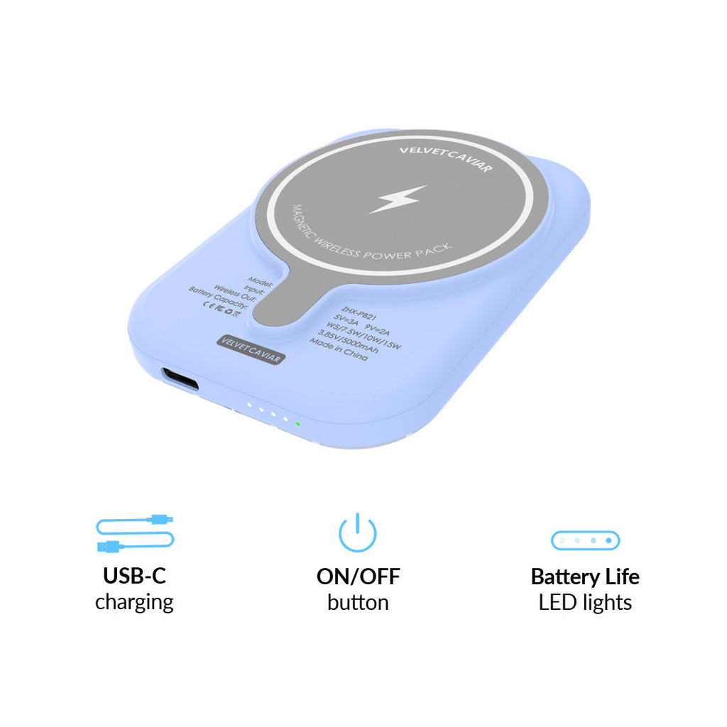 Lovely Blue Bows MagSafe Battery Power Pack