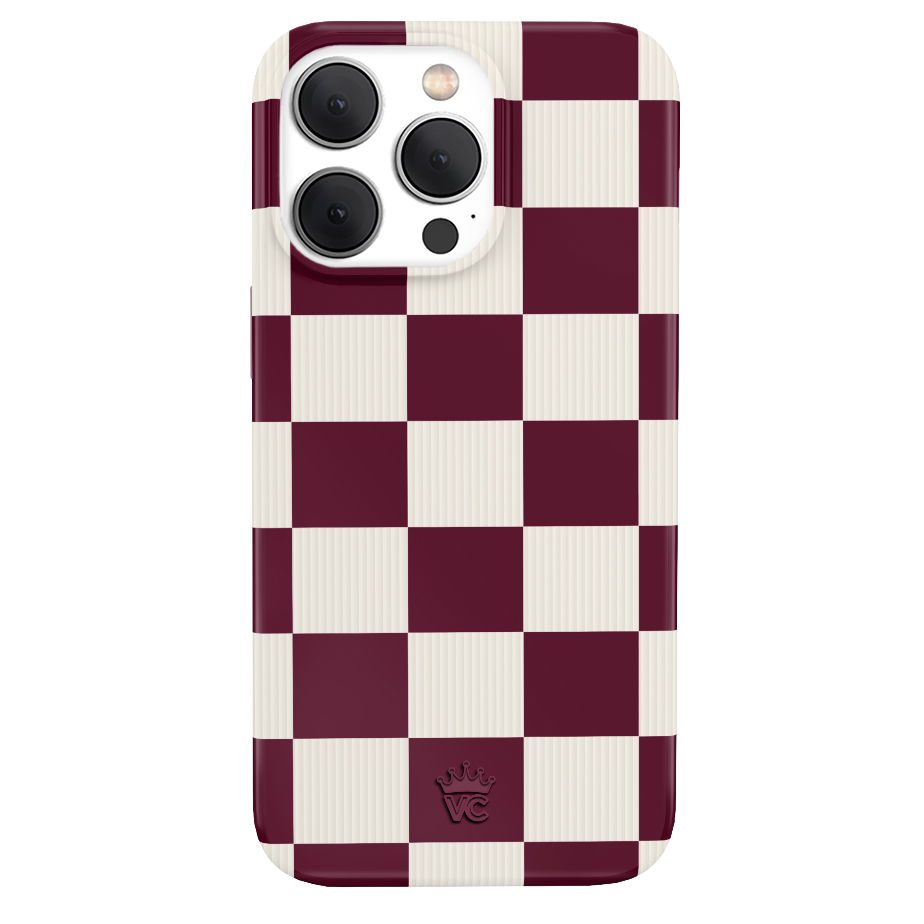 Burgundy Vibe Check iPhone Case