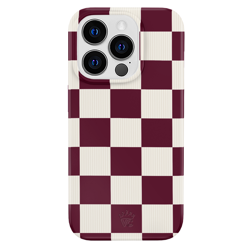 Burgundy Vibe Check iPhone Case