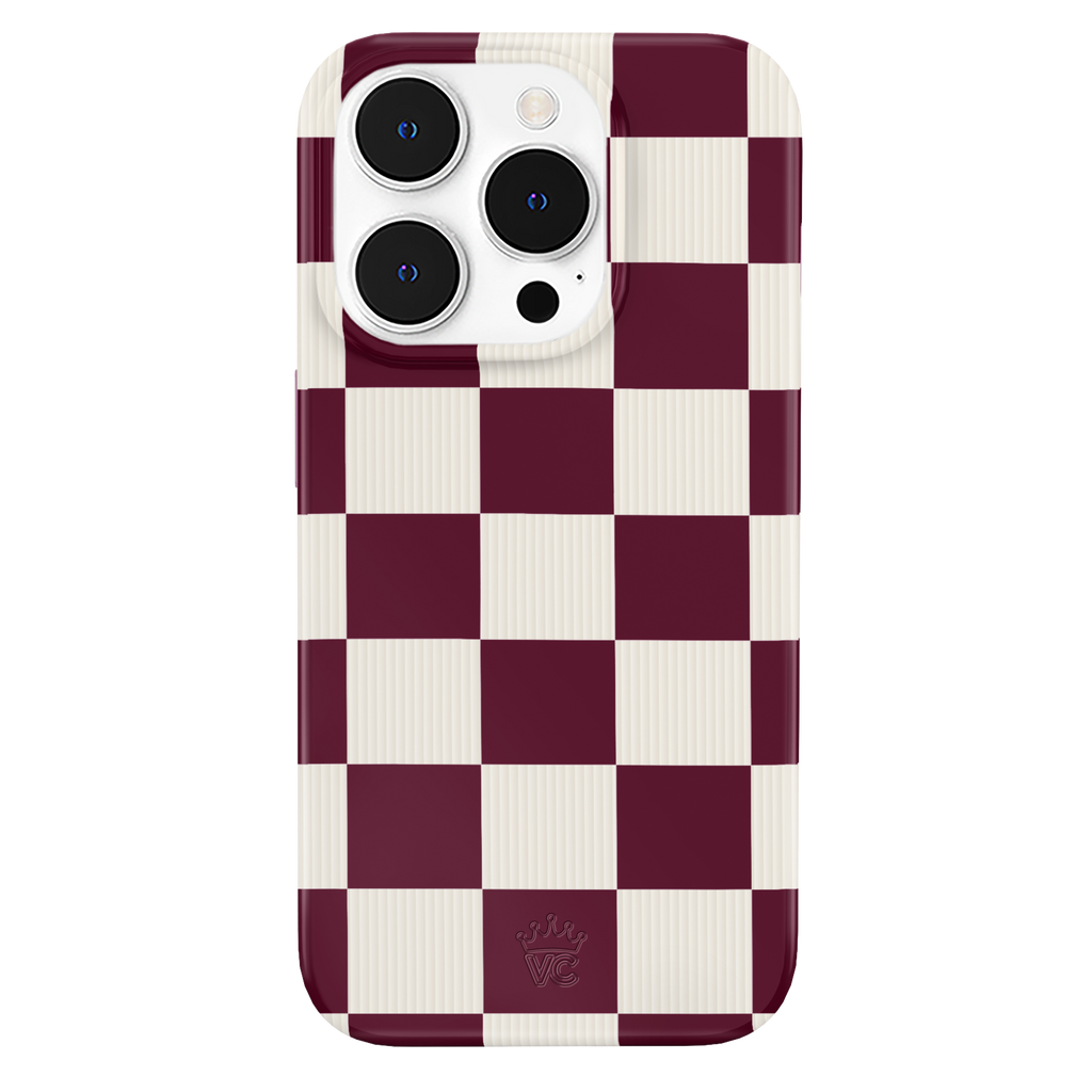 Burgundy Vibe Check iPhone Case