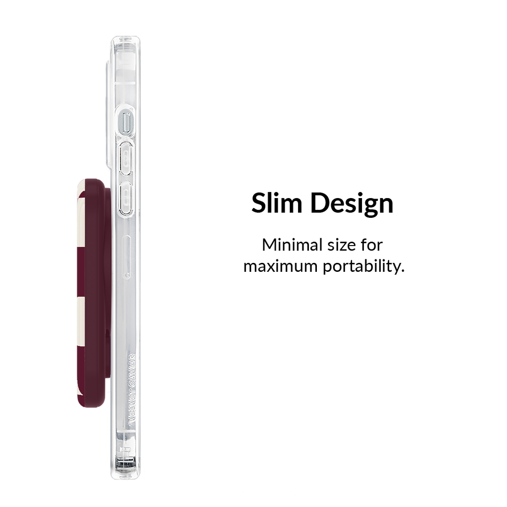 Burgundy Vibe Checker MagSafe Battery Power Pack