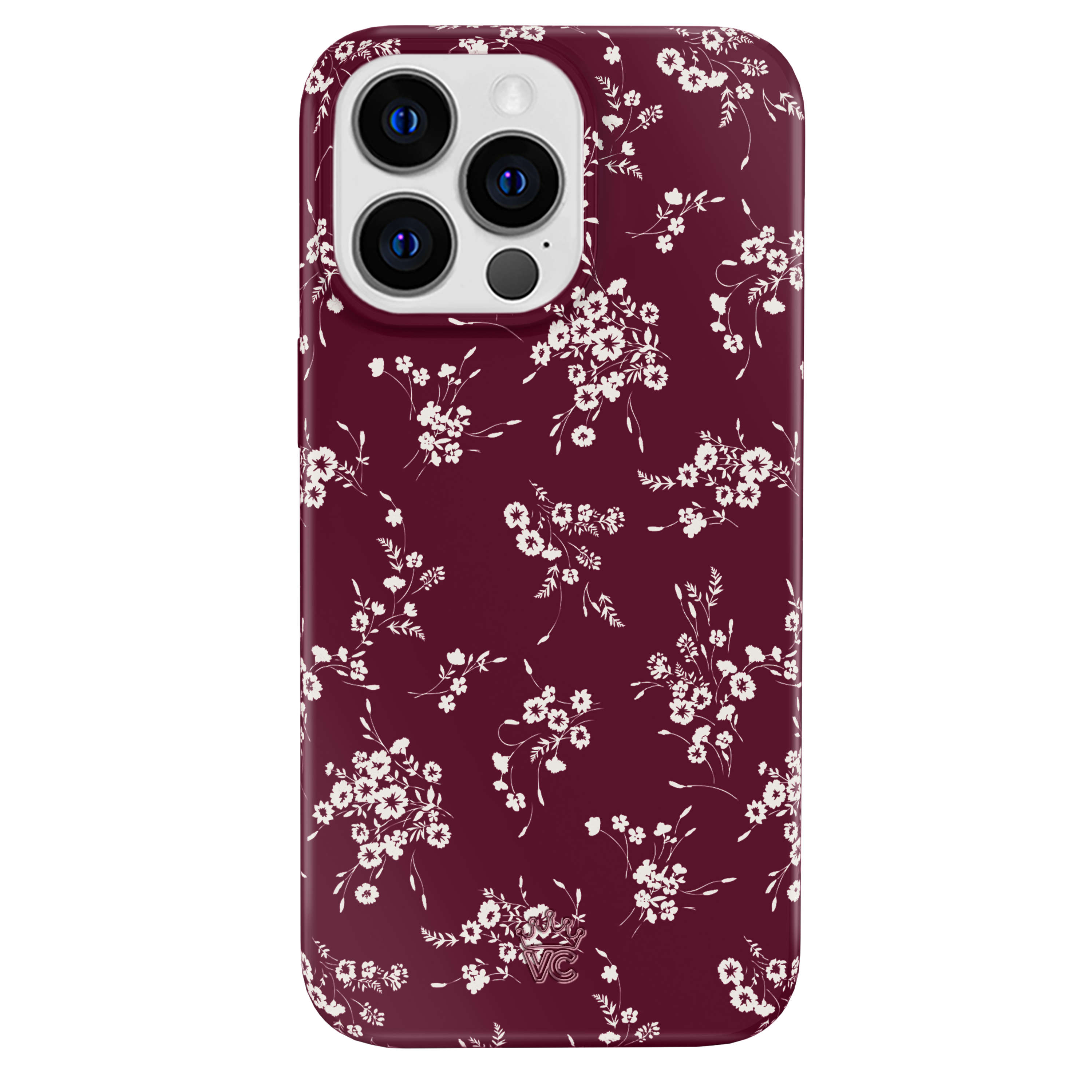 French Burgundy Floral iPhone Case