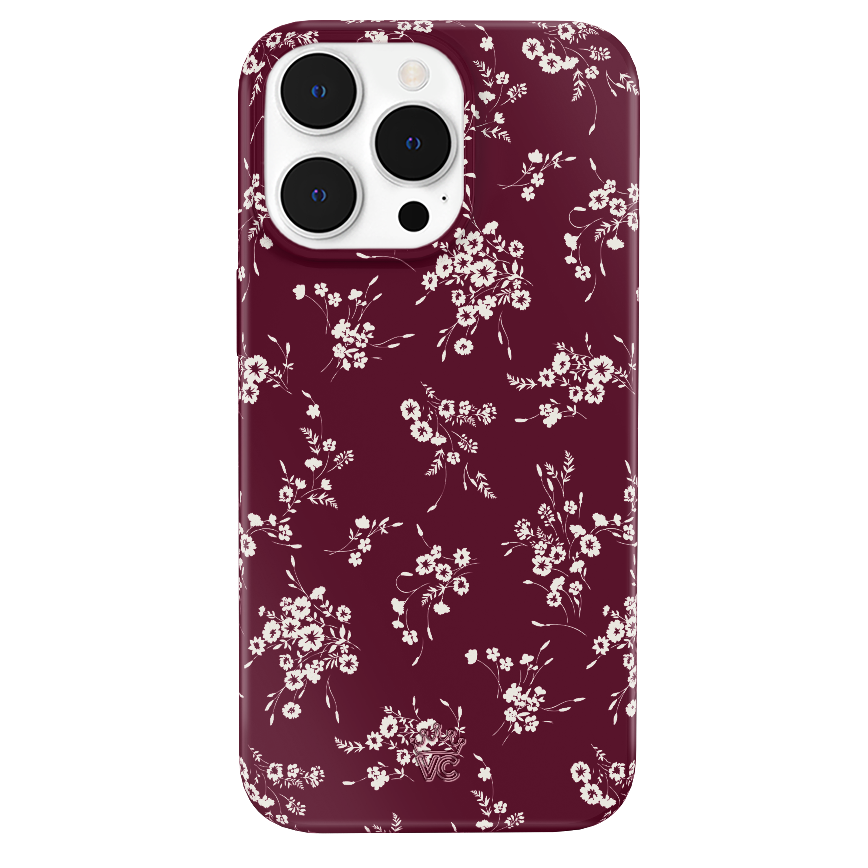 French Burgundy Floral iPhone Case