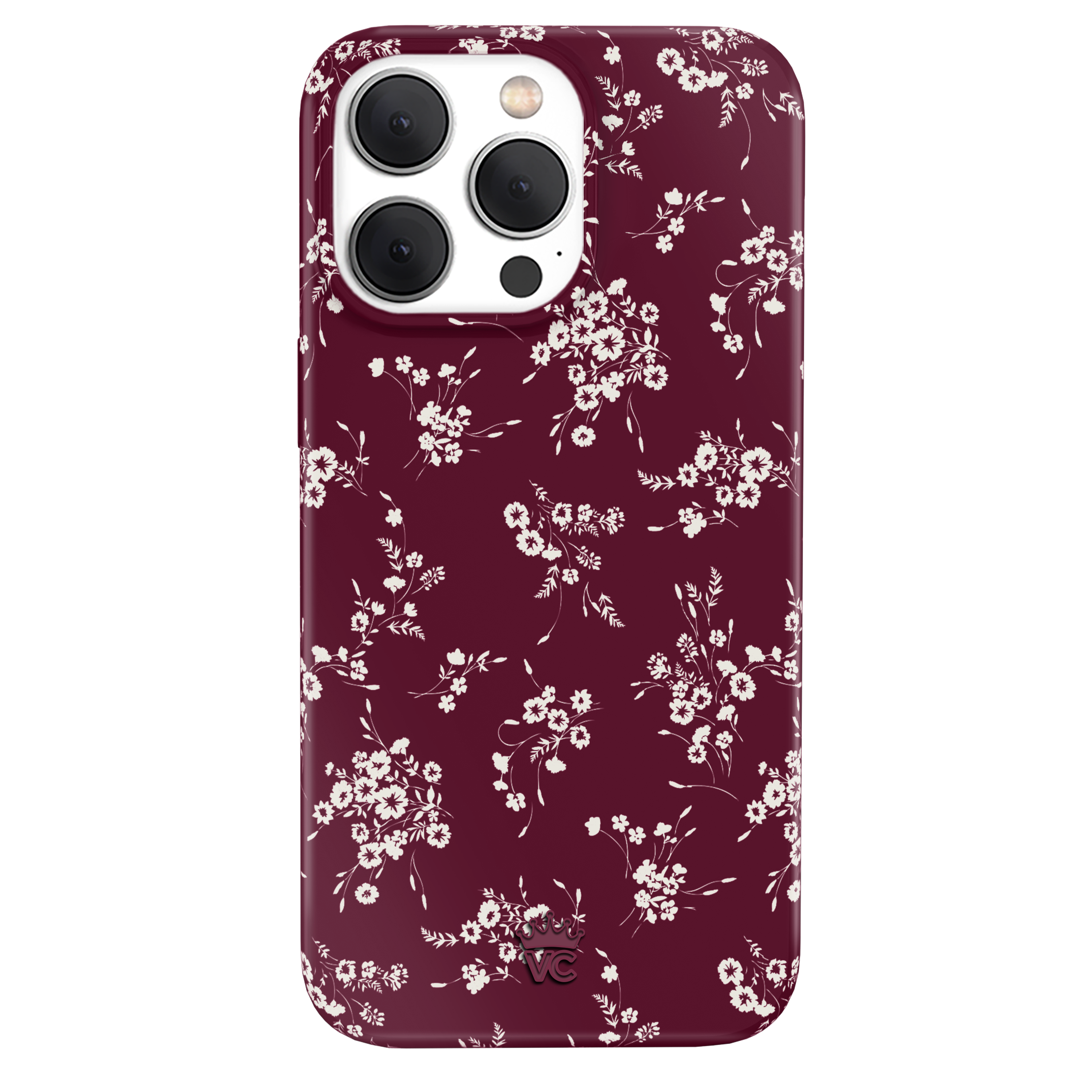 French Burgundy Floral iPhone Case