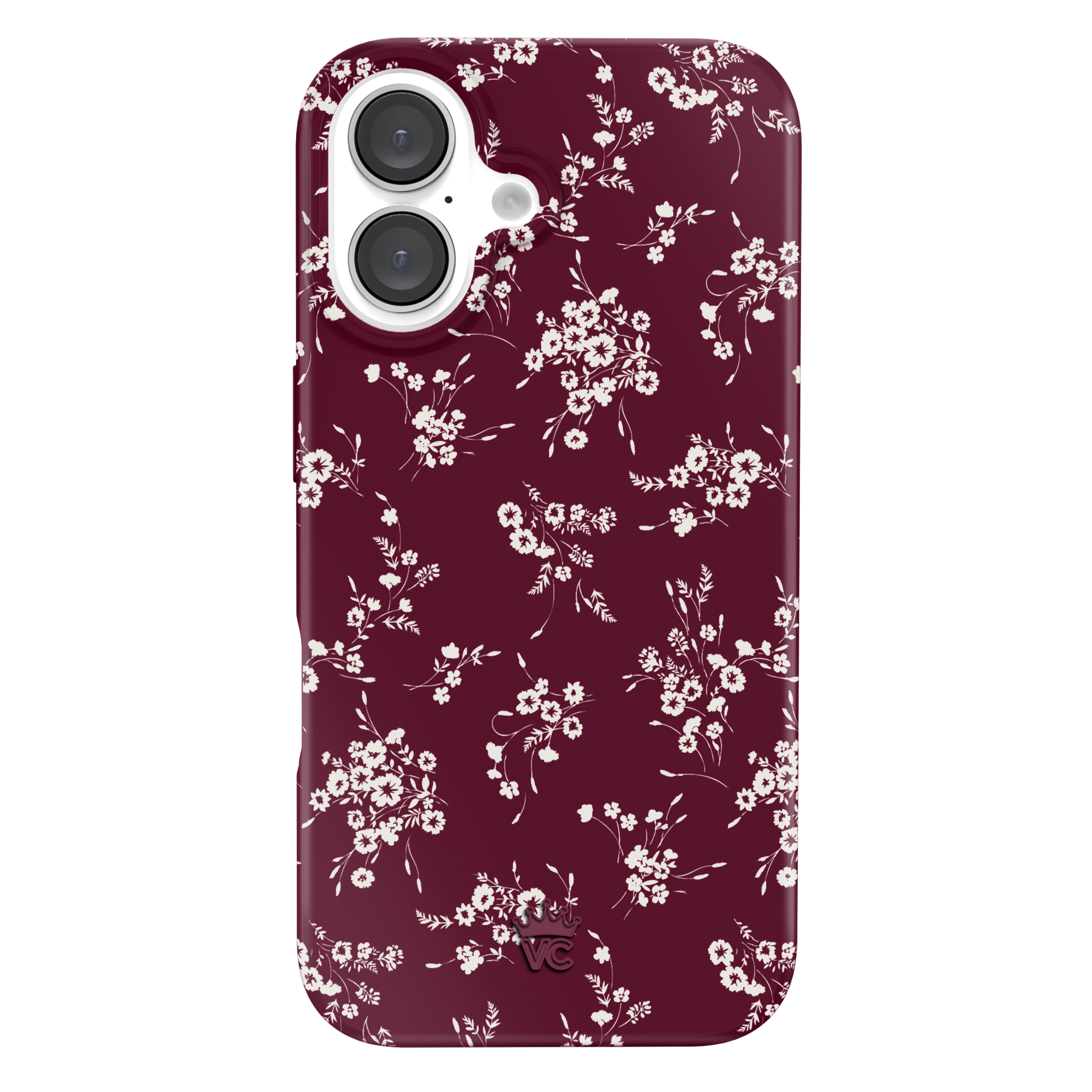 French Burgundy Floral iPhone Case
